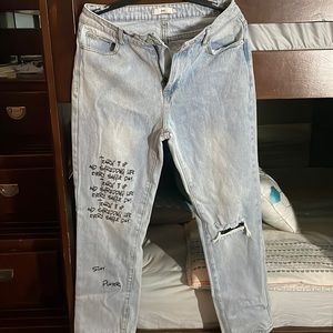 light wash blue jeans